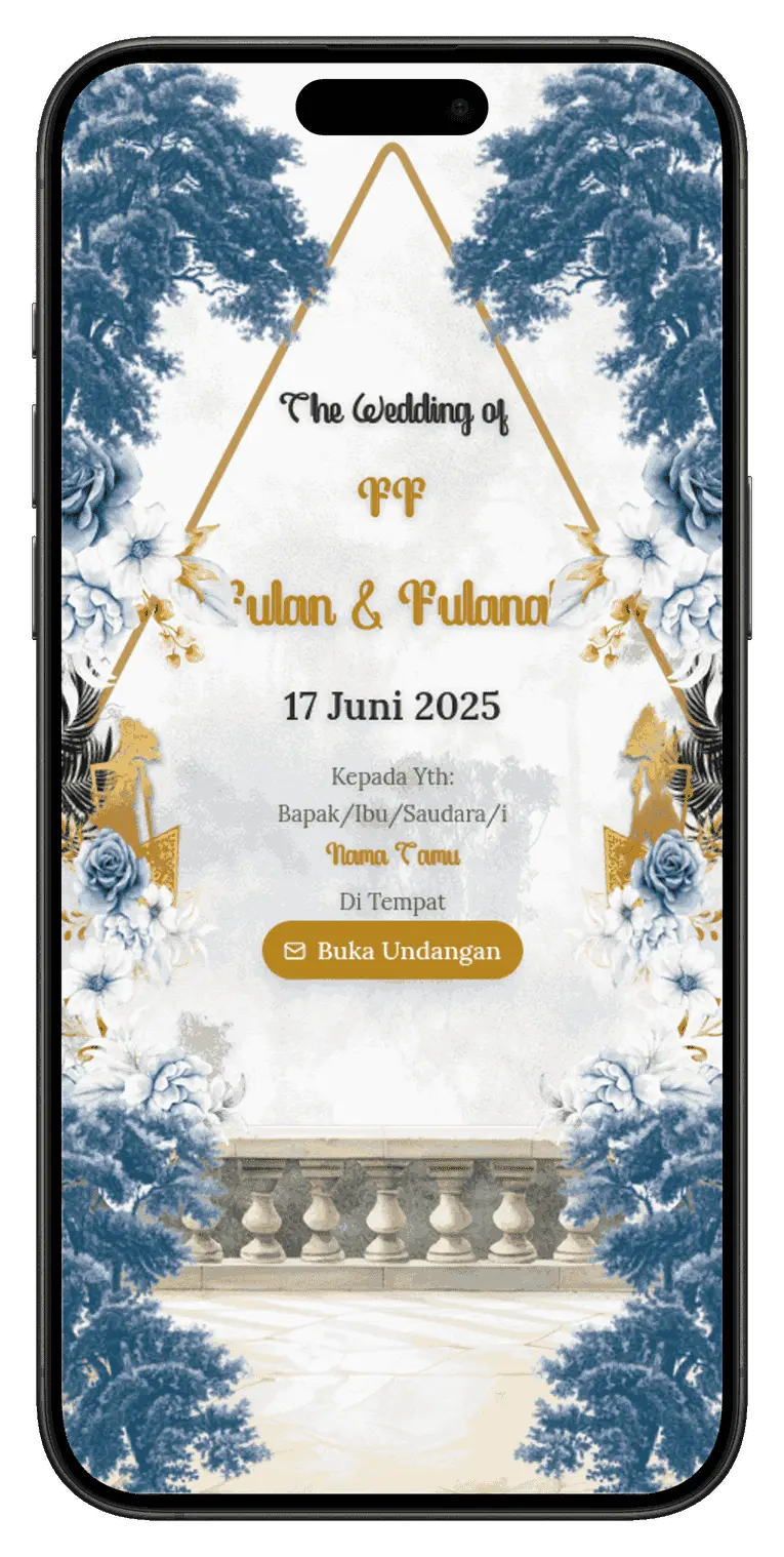 Contoh Undangan Digital di Smartphone - Template Undangan Pernikahan Modern
